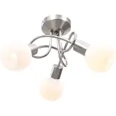 vidaXL Plafonnier avec abat-jour en céramique pour 3 ampoules E14