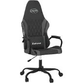 vidaXL Chaise de jeu avec fonction de massage Noir et gris Similicuir