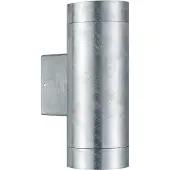 Nordlux Tin Maxi cylindre mural bidirectionnel pour maison IP54, Variante : Ø 75 x 190 x 125 mm, acier galvanisé