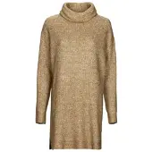 Vila Robe courte VICILIA ROLLNECK L/S KNIT TUNIC/SU femmes - Beige - EU M