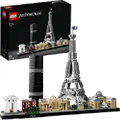 LEGO 21044 Architecture Paris, kit de construction avec tour Eiffel et maquette du Louvre