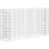 vidaXL Gabion haut-plateau Fer galvanisé 190x50x100 cm