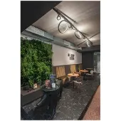 SLV Projecteur design Kalu pour système de rail triphasé, Variante : Ø 120 x 180 mm, 75 W, noir