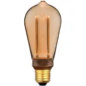 Nordlux Retro Ampoule LED or graduable 2,3 W et 3,5 W 1800 K, Variante : Ø 64 x 142 mm, 3,5 W, 120 lm, 1800 K, or