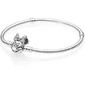 Pandora Bracelet Maille Serpent Fermoir Disney Pandora Moments Pavé Minnie
