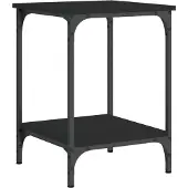 vidaXL Table basse noire 40x40x55 cm bois composite