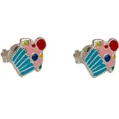 Out of the blue Boucles d'oreilles en argent 925 sterling, CupCake, (Argent sterling 925)