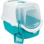 Trixie Bac à litière pour chats Vico Turquoise et blanc