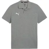 Puma T-Shirt fonctionnel 'TeamGoal' gris chiné / blanc