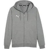 Puma Veste de survêtement 'teamGOAL' gris chiné / blanc