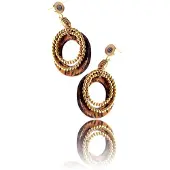 Time Force Boucles d'oreilles - - TS5123PLE - Acier - Marron/Or - Femme