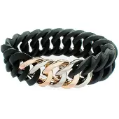 The-rubz Bracelet femme - - 100177 - Acier inoxydable - Silicone - Jaune et argent
