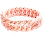 The-rubz Bracelet femme - - 100459 - Acier inoxydable - Silicone - Jaune/Argent