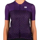 Sportful Checkmate Short Sleeve Jersey Violet XS Femme