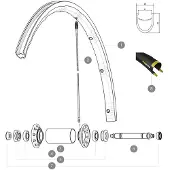 Mavic Ksyrium Pro Exalith 17c Front Rim Noir 700 - 28´´
