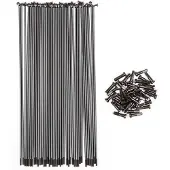 Bsd Butted Spokes 40 Units Noir 186 mm