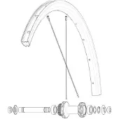 Mavic Ksyrium 30 Disc Rayons 12 unités Argent 287 mm Argent 287 mm