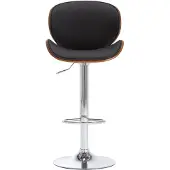 The Living Store Tabouret de bar noir similicuir