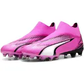 Puma Chaussures de football Ultra Match+ Ll Fg-ag pour homme Rose-blanc-noir Rose - 42