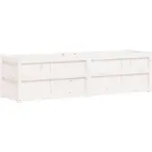 vidaXL Jardinière blanc 180x50x50 cm bois de pin massif