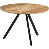 vidaXL Table de salle à manger 110x75 cm en bois massif de manguier