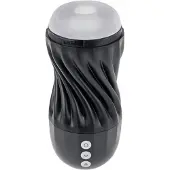 Playboy Solo Stroker - masturbateur suceur rechargeable (noir)