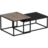 Skye Decor , Leka - Black, table basse, 100 % MÉLAMINE, noir, 72 x 45 x 37 cm