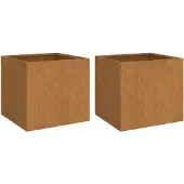 vidaXL Jardinières 2 pcs 42x40x39 cm acier corten