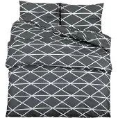 vidaXL Ensemble de literie Gris 200x200 cm coton