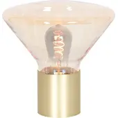 Steinhauer Lampe de table Ambiance or avec verre ambré