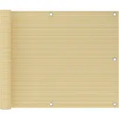 vidaXL Pare-vue de balcon Beige 75x500 cm HDPE