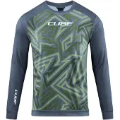 Cube Atx Tm Long Sleeve Enduro Jersey Vert XS Homme