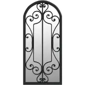 vidaXL Miroir de jardin noir 100x45 cm Fer