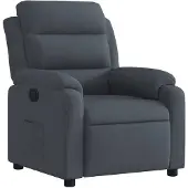vidaXL Fauteuil relax gris foncé velours