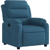 vidaXL Fauteuil relax bleu velours