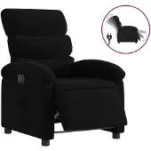 vidaXL Fauteuil inclinable électrique Noir Tissu