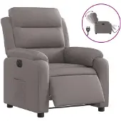 vidaXL Fauteuil relax électrique Tissu Taupe
