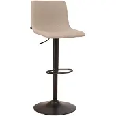 Livin24 Bella R, chaise haute, structure noire, revêtement taupe (02)