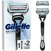 Gillette Skinguard Sensitive Razor Handle + 2 lames