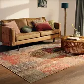 FRAAI Tapis patchwork - Moods Rustique No. 16 | 115x170 cm | Rectangulaire | Tissage plat