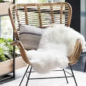 FRAAI Peau de mouton blanche 90 cm | Tapis | 60x90cm | Blanc | | Tapis