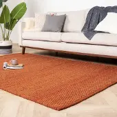 Studio Clarice Tapis en laine - Brilliant Terracotta | 200x300 cm | Rectangulaire | Tissage plat