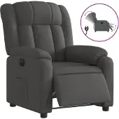 vidaXL Fauteuil relax électrique gris foncé Tissu