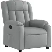 vidaXL Fauteuil relax gris clair Tissu