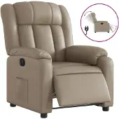 vidaXL Fauteuil relax électrique cappuccino brun similicuir