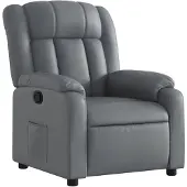 vidaXL Fauteuil relax gris similicuir