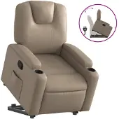 vidaXL Fauteuil relax avec releveur Cappuccino-Brun Similicuir