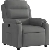 vidaXL Fauteuil relax gris foncé Tissu