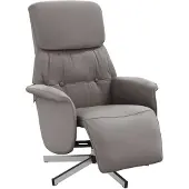 vidaXL Fauteuil relax avec repose-pieds Taupe Tissu