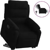 vidaXL Fauteuil relax releveur électrique noir velours